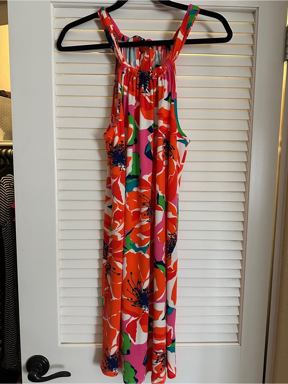 Trina Turk Orange Pink Floral Maxi Dress